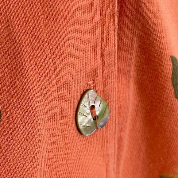 WEARABLE ART Womens Dress MAXI BEACHY 2 PC Jacket Sleeveless Vintage L Orange - Picture 5 of 14